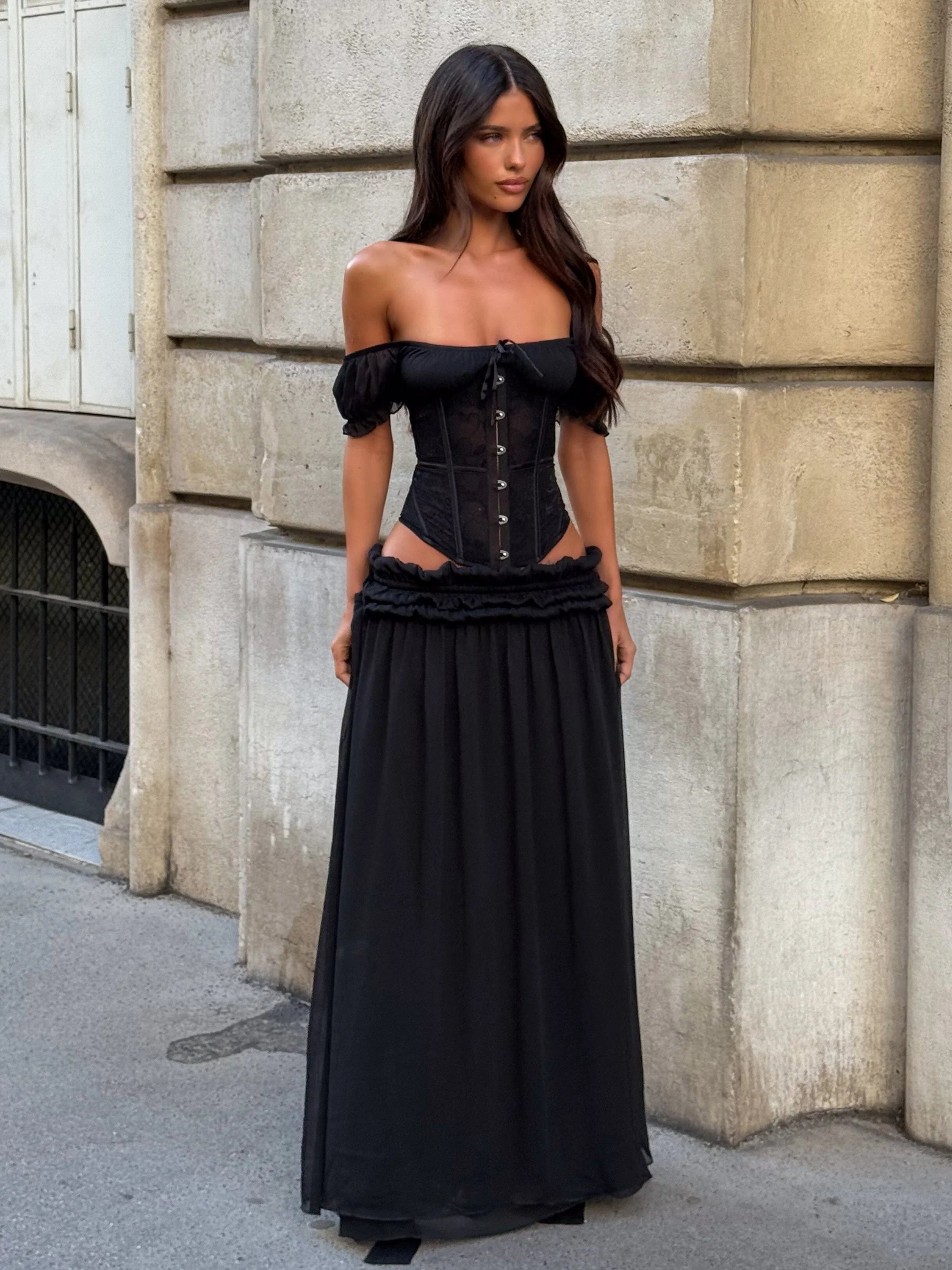 LUBELA MAXI SKIRT BLACK