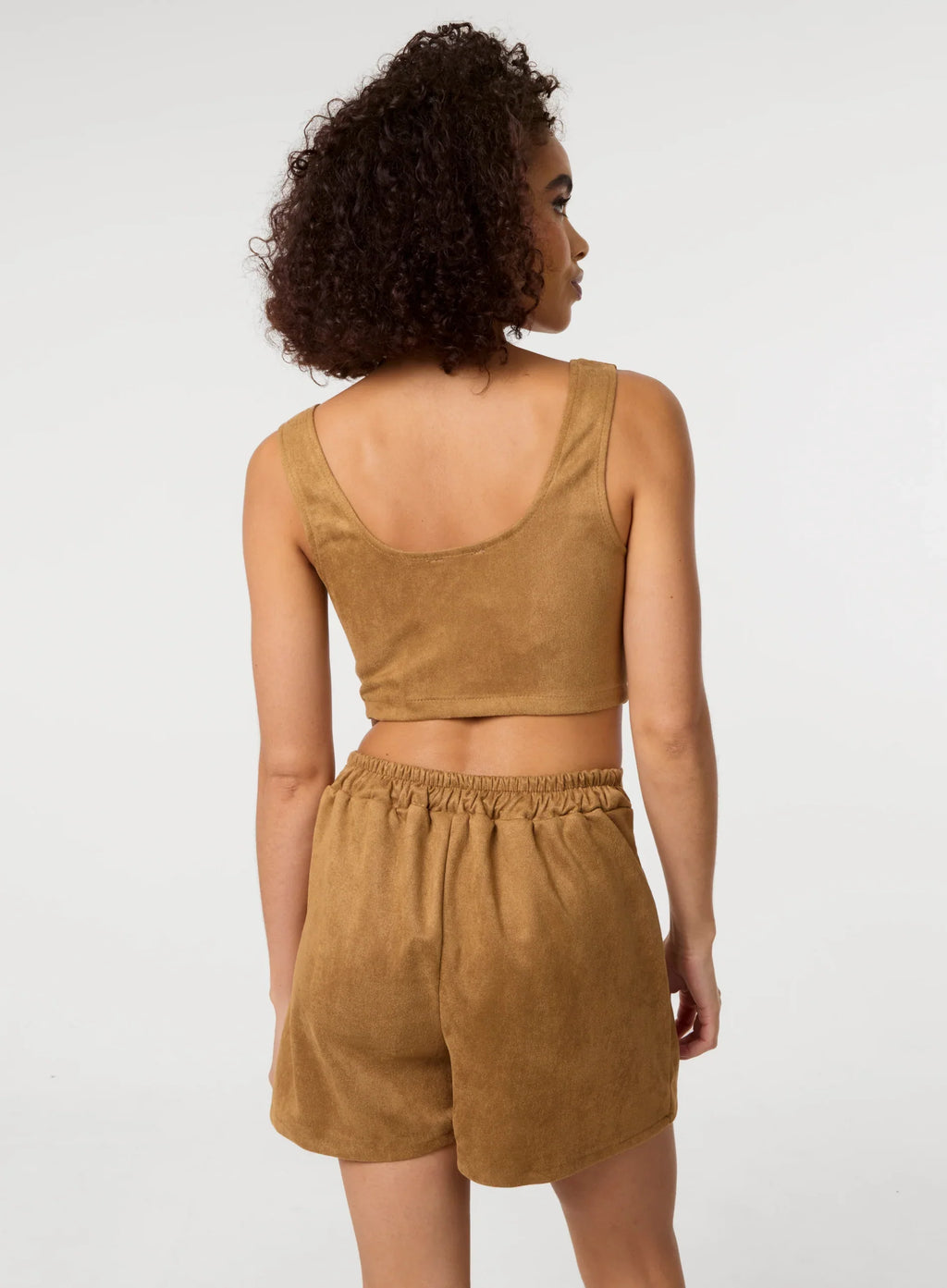 Bra Cup Suede Top