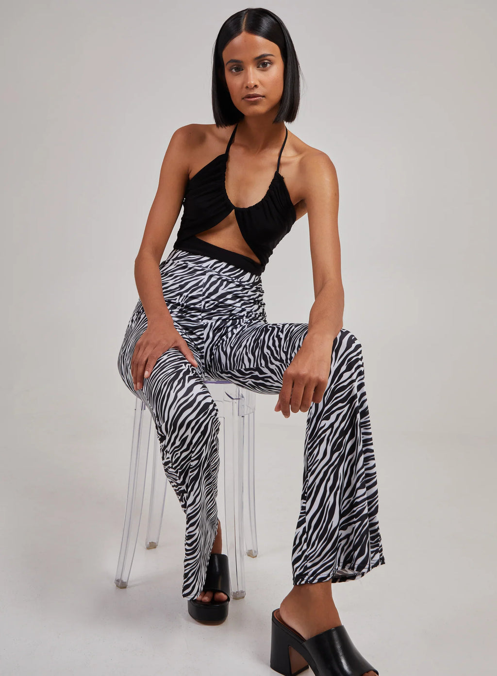 Sleeveless Slinky Cut Out Bodysuit