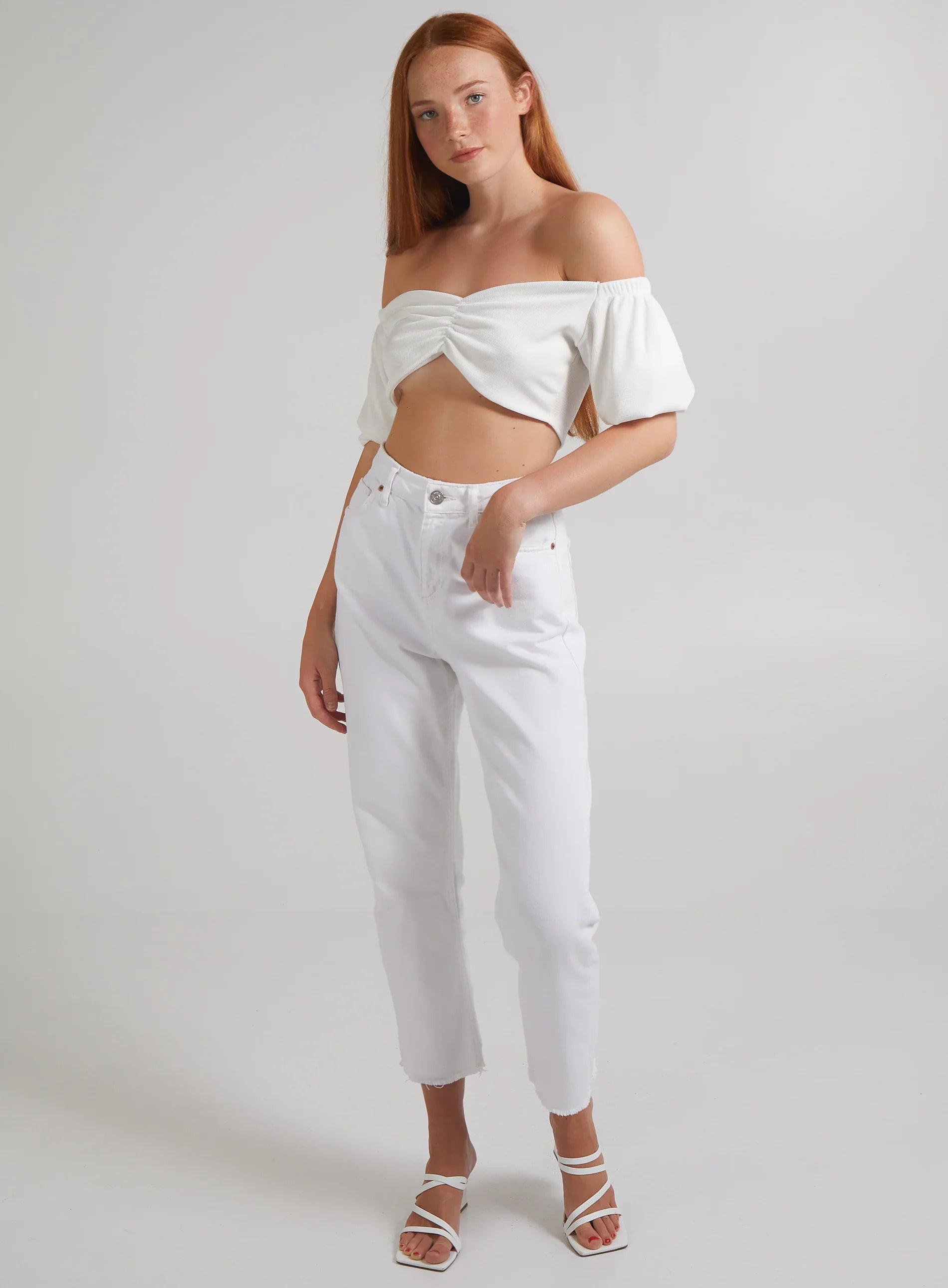 Ribbed Waffle Crop Top
