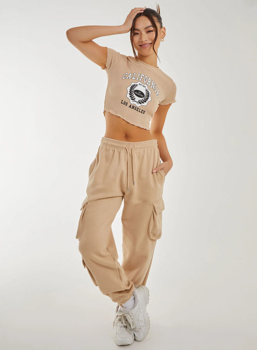California Lettuce Hem Crop Top
