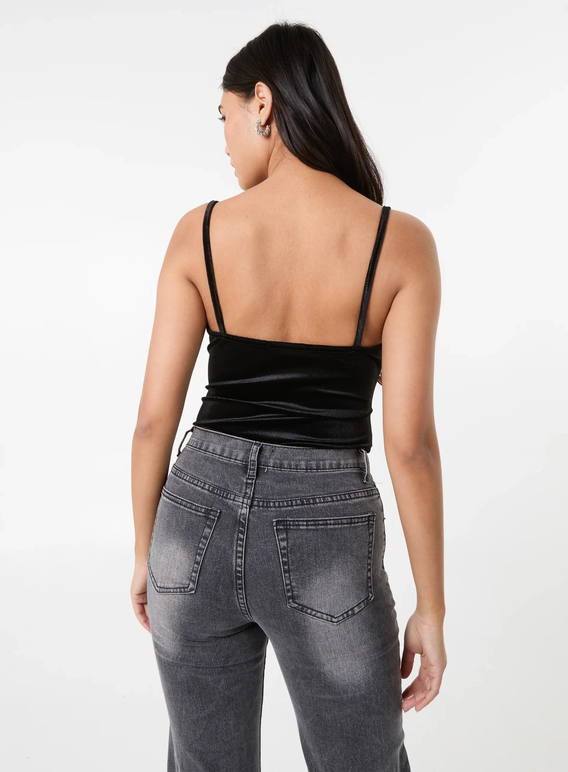 Velvet Cowl Neck Bodysuit