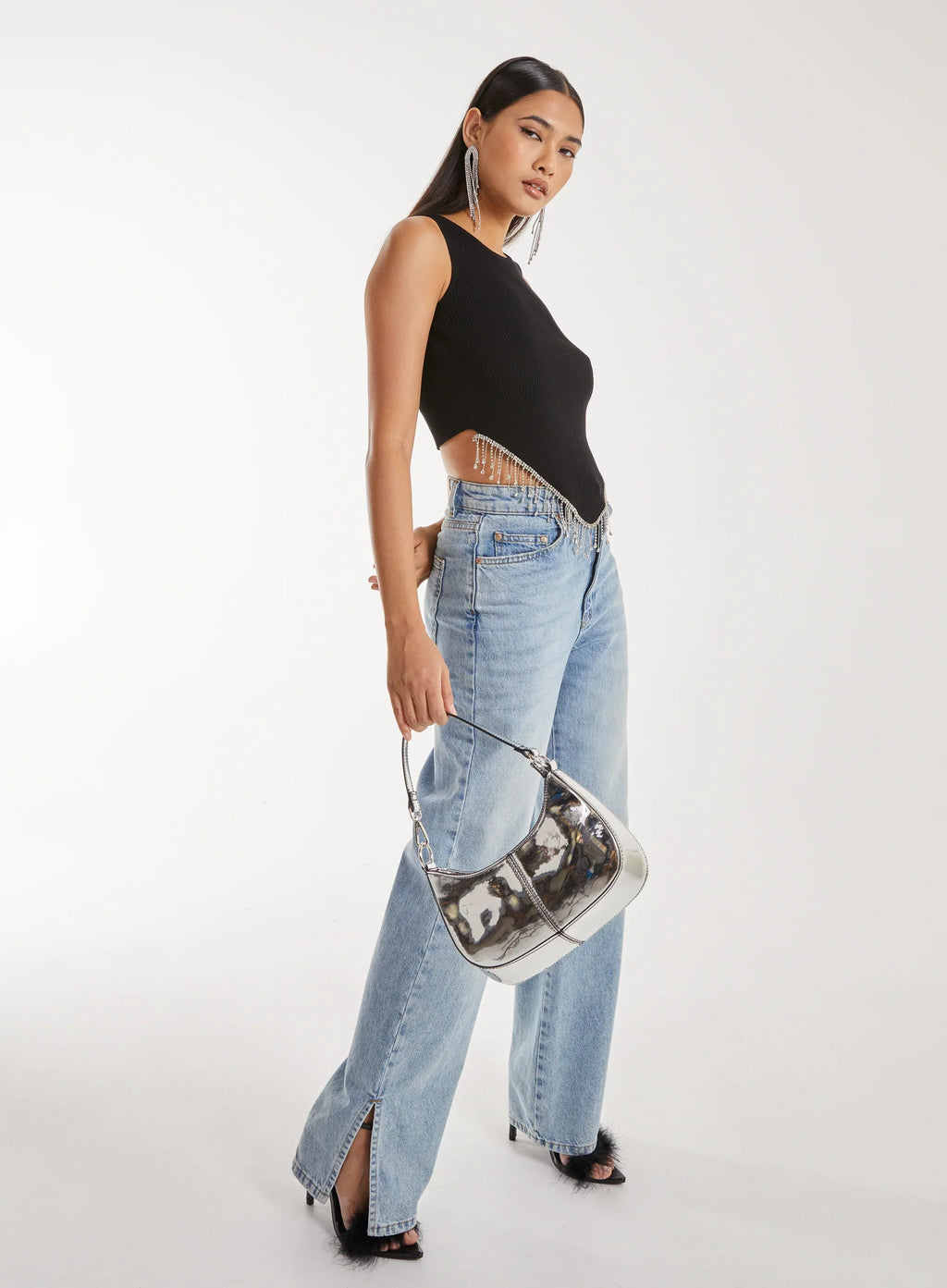 Diamante Hem Hanky Top
