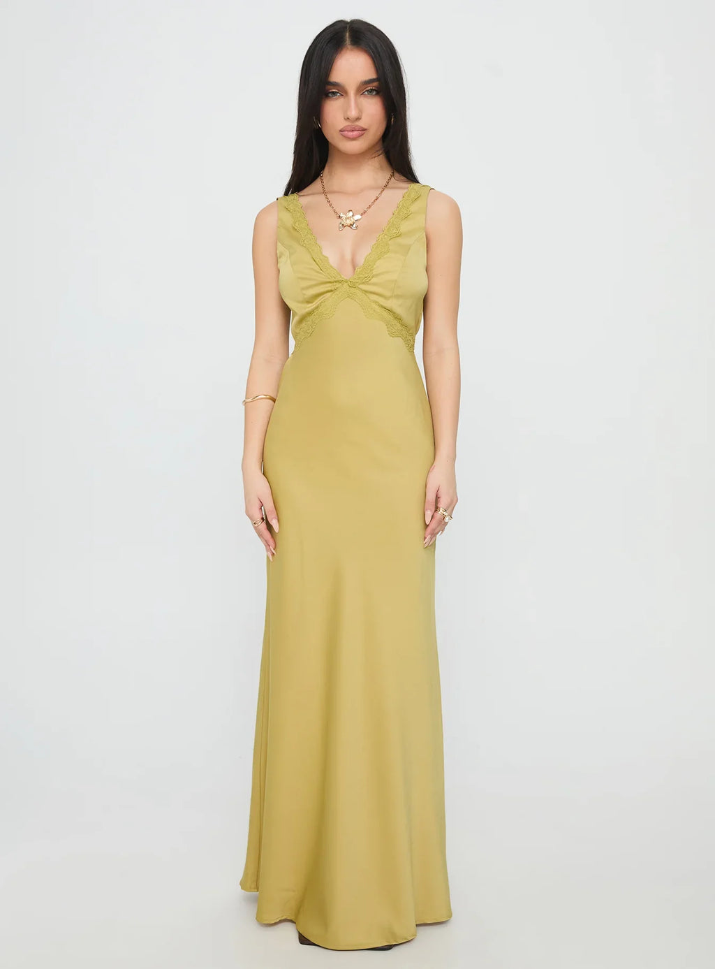 Galloway Maxi Dress Chartreuse