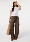 Pocket Detail Wide Leg Cargo Trousers