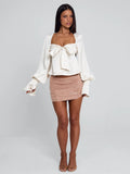 KAVANA MINI SKIRT ROSE GOLD