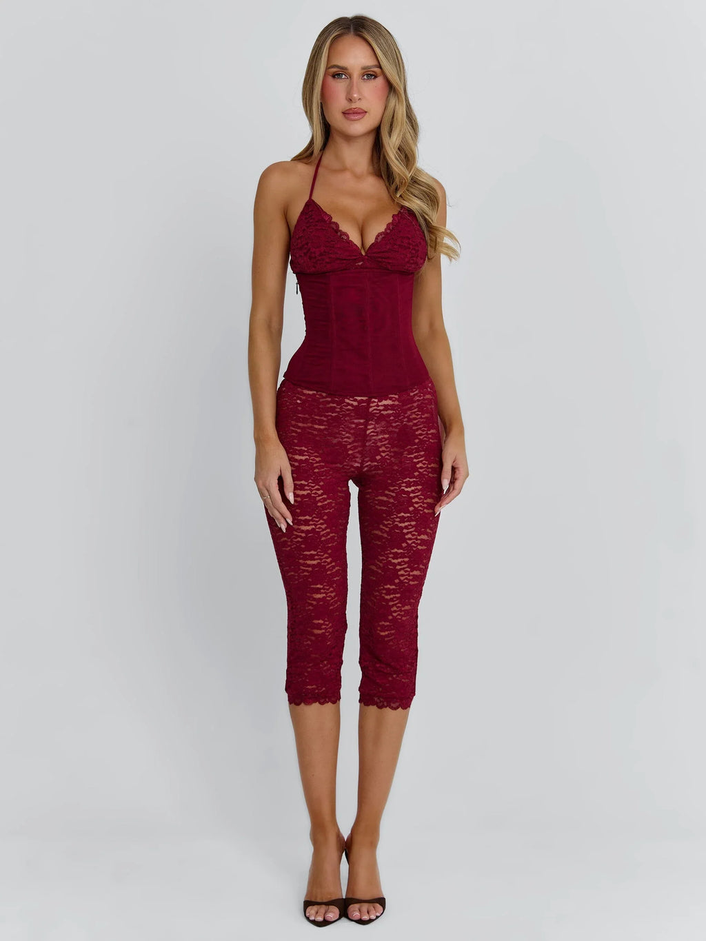 CENDRE PLAYSUIT BURGUNDY