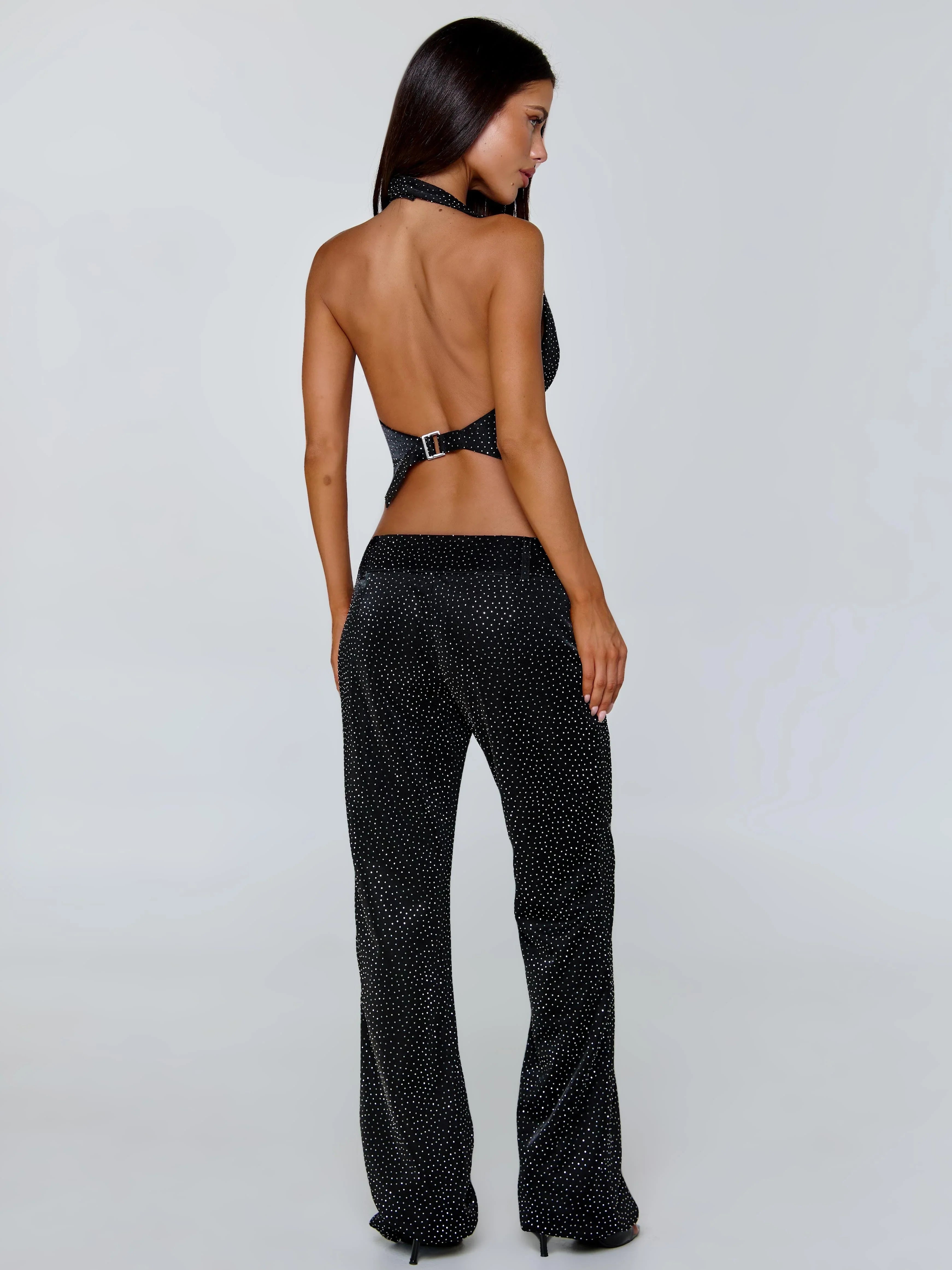 MARIAIS WAISTCOAT BLACK SPARKLE