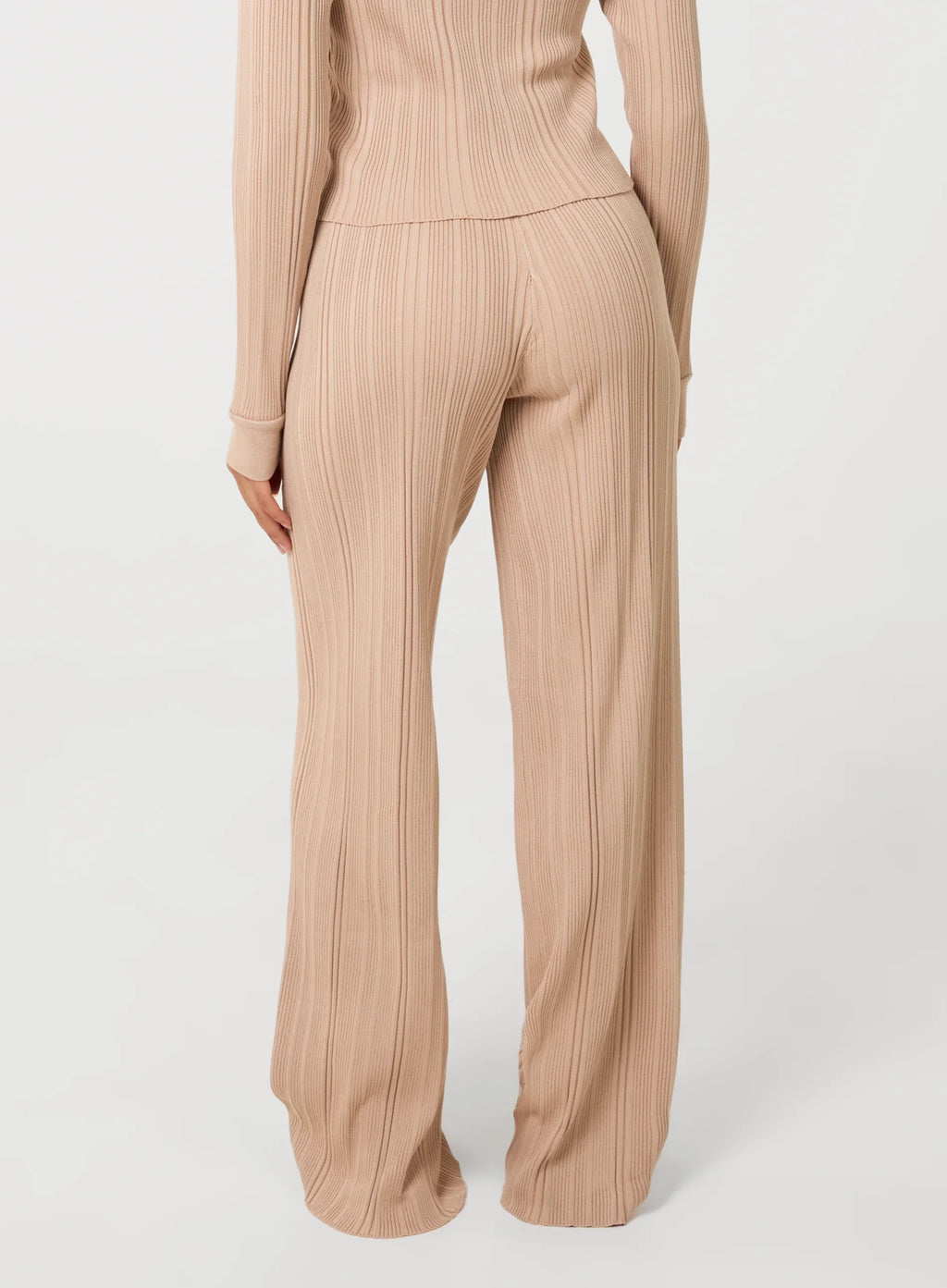 Textured Shirt And Wide Leg Trouser Set