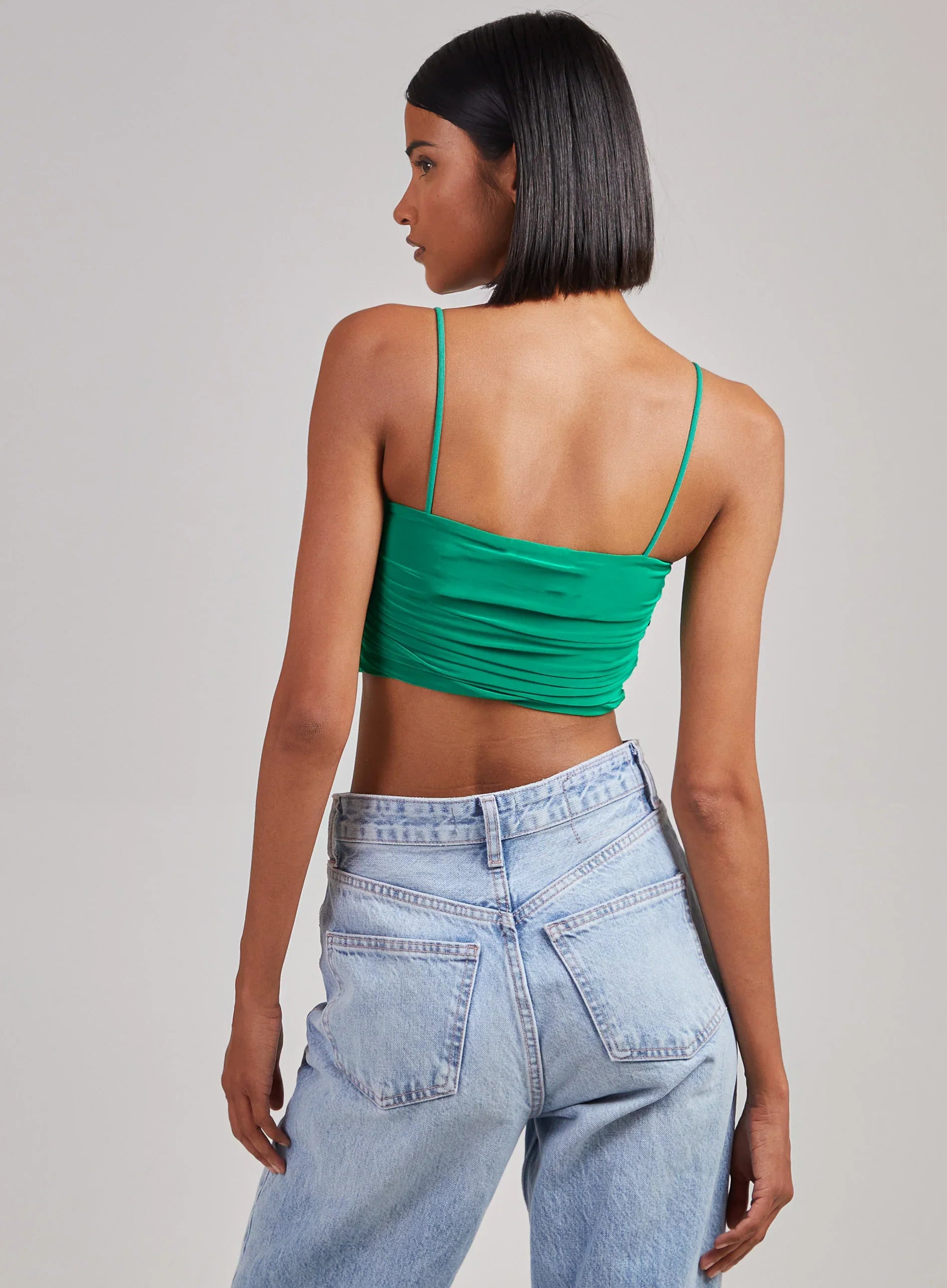 Gathered Ring Detail Slinky Cami Top
