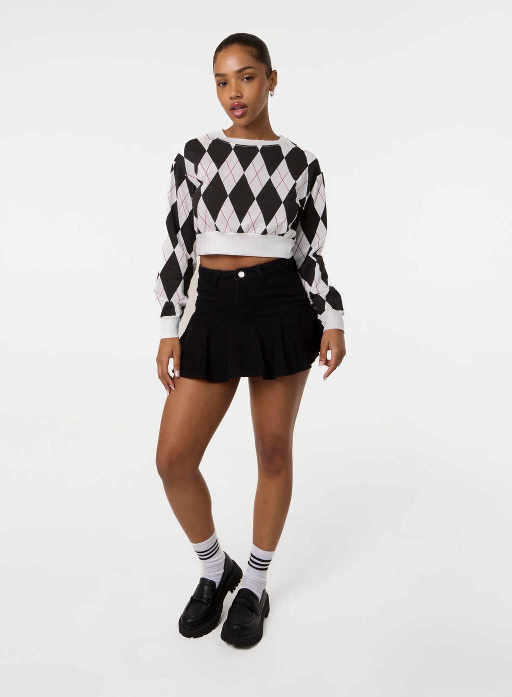 Long Sleeve Diamond Top