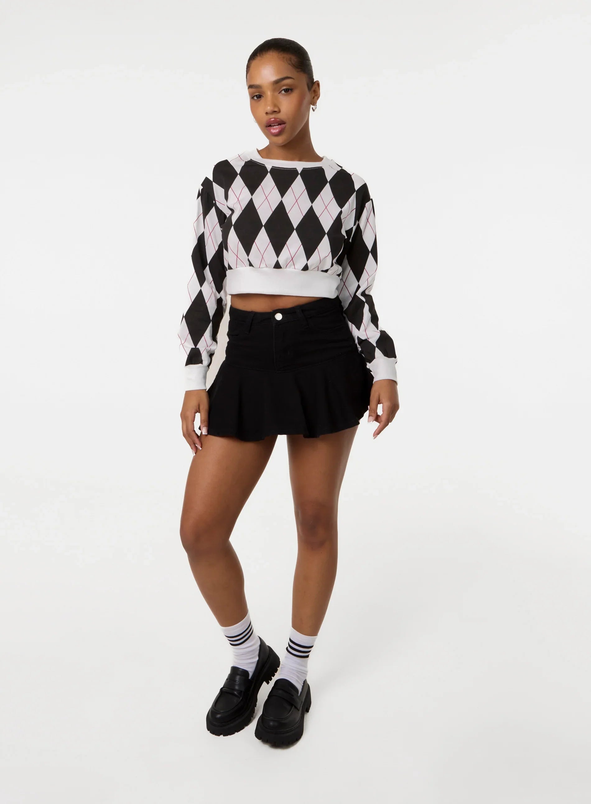 Long Sleeve Diamond Top