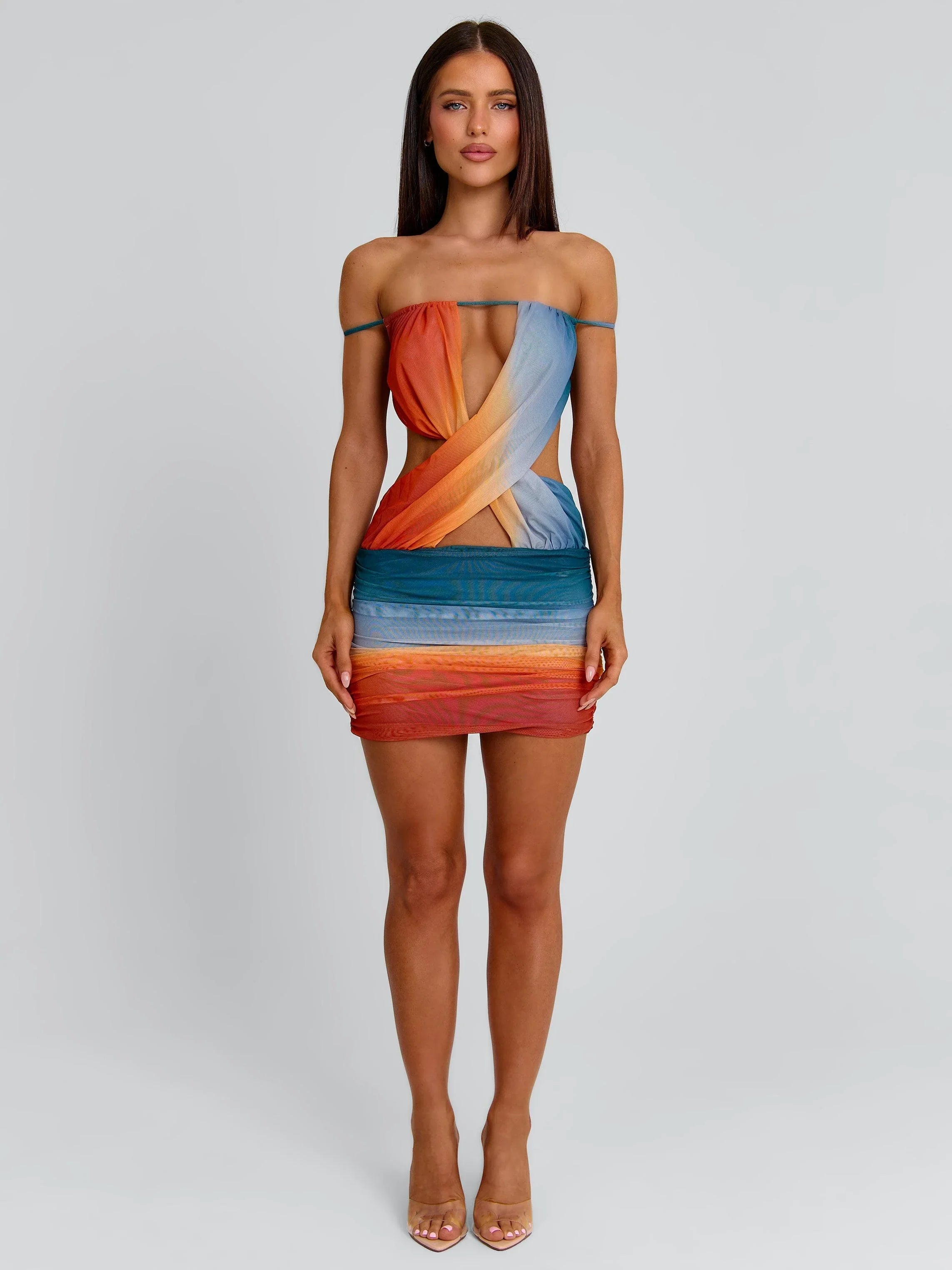 REGINA MINI DRESS OCEAN OMBRE
