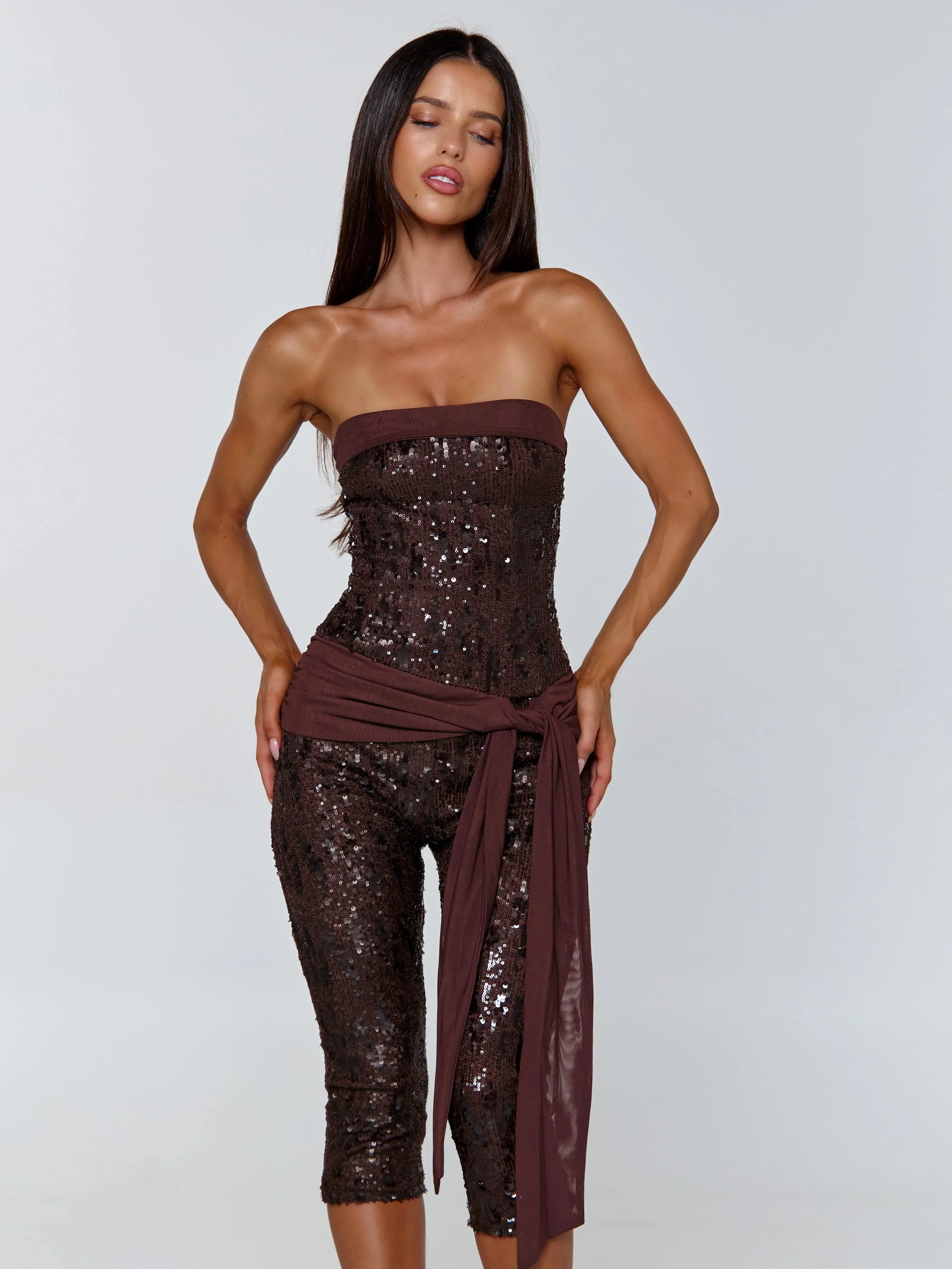 MARIELLA JUMPSUIT CHOCOLATE