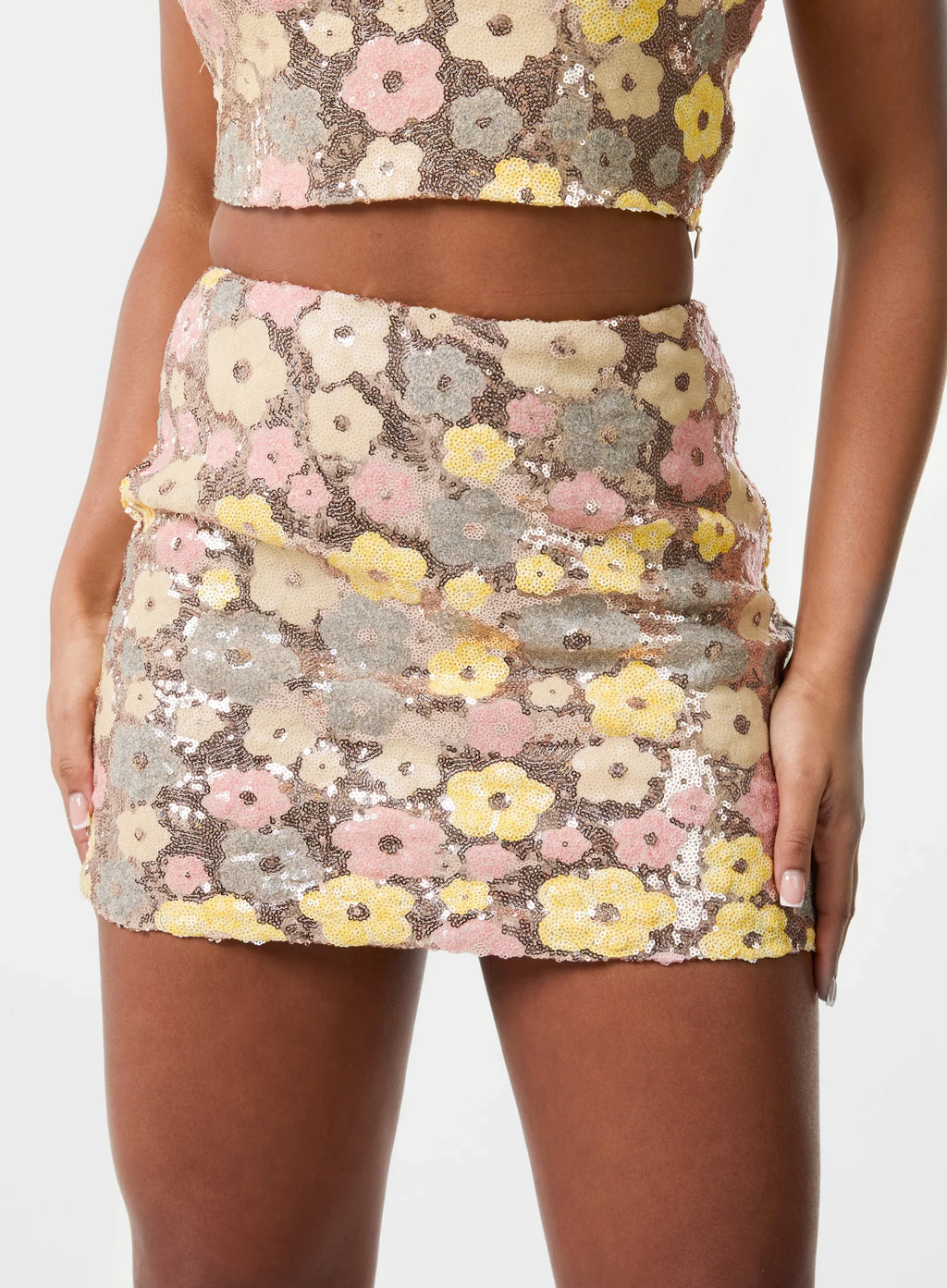 Daisy Sequin Mini Skirt