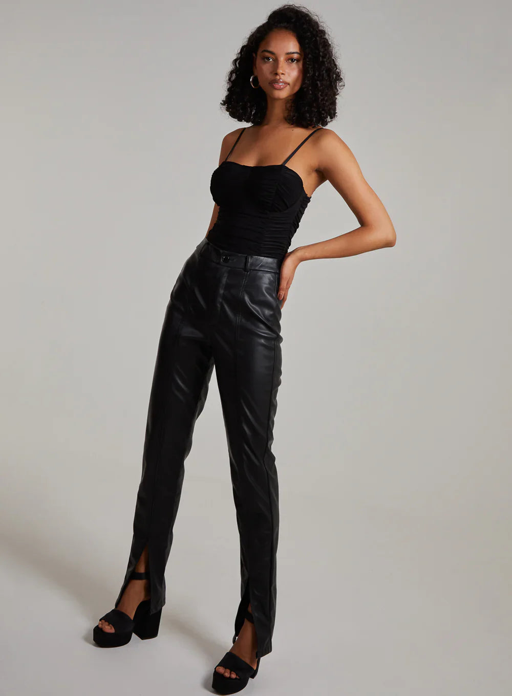 Ruched Cupped Strappy Bodysuit