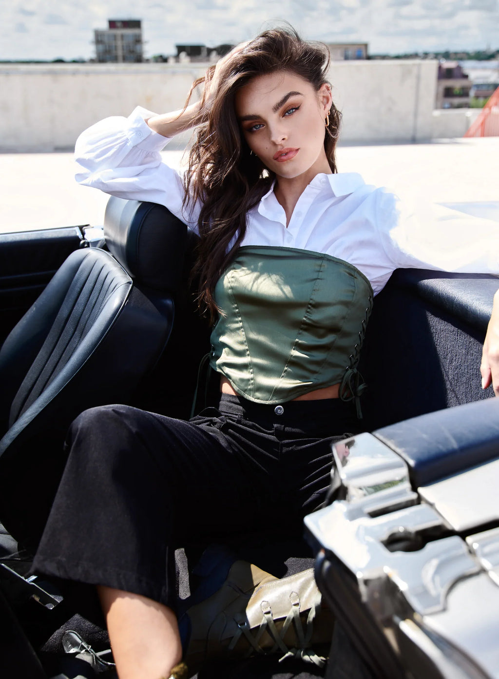 Lace Up Corset Top