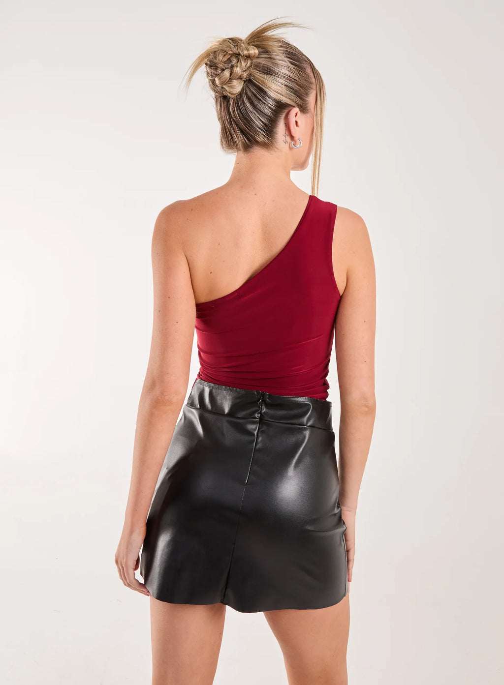 Asymmetric Side Ruched Top