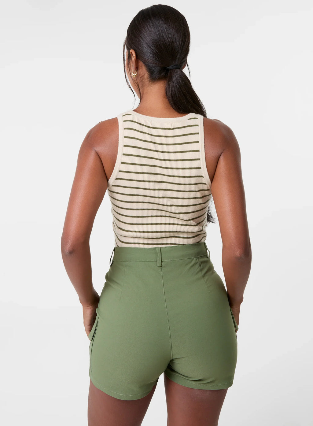 Stripe Crop Vest Top