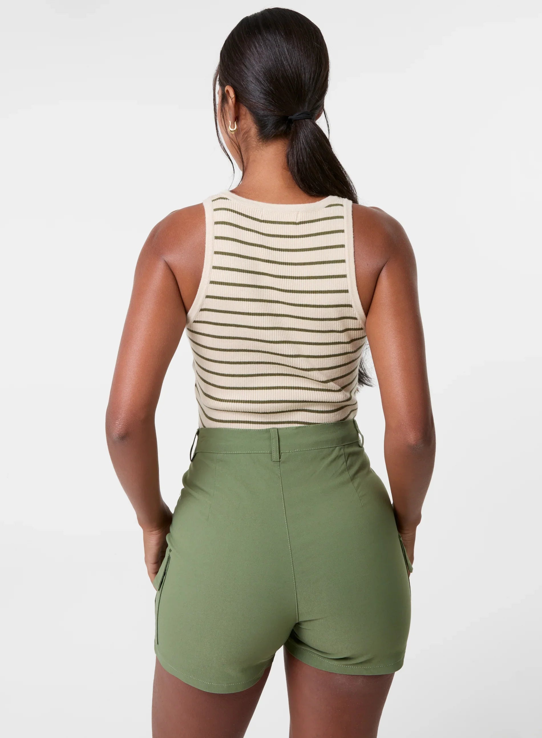 Stripe Crop Vest Top