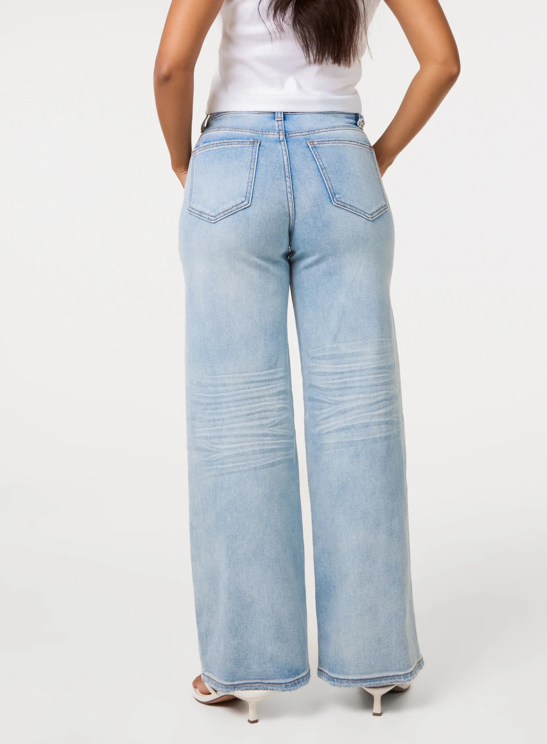 Whisker Wide Leg Jeans