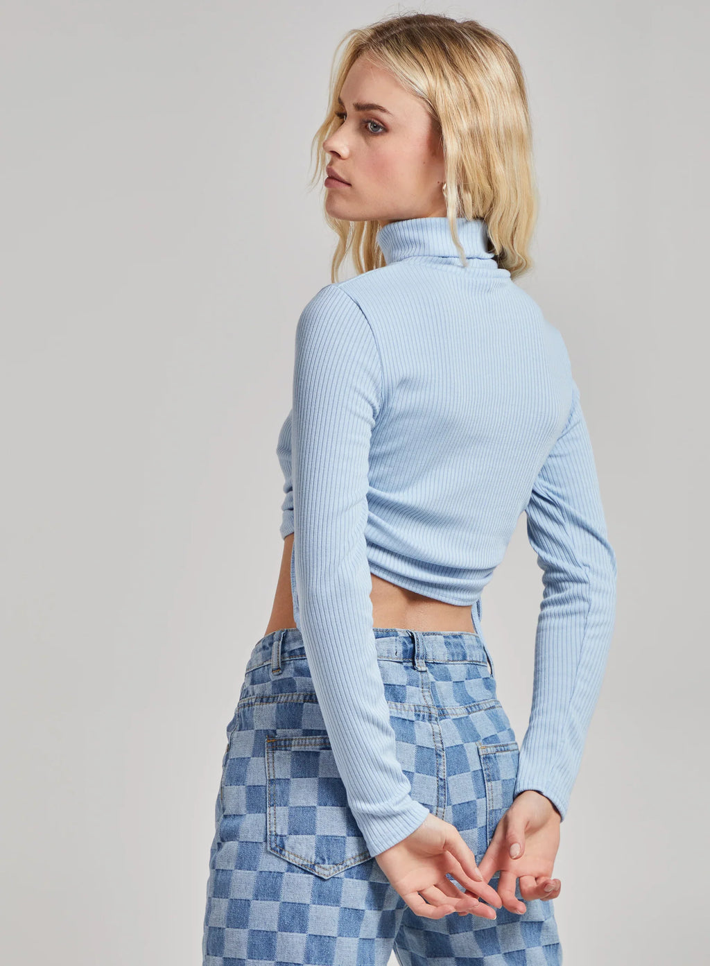 Ruched Crop Ribbed Top