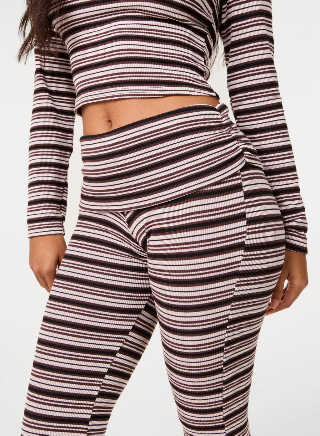 Stripe Turnover Trousers