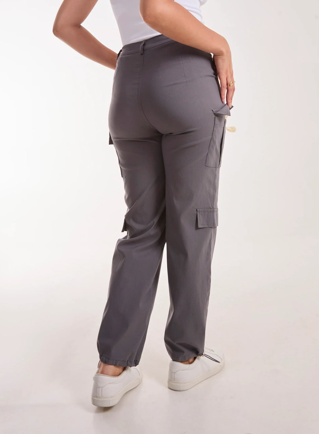 Pocket Detail Wide Leg Cargo Pants