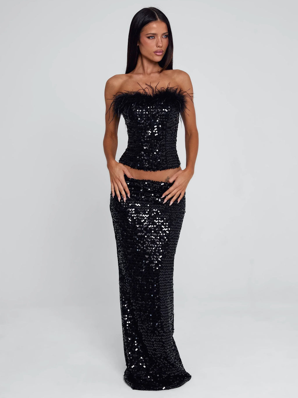 NUI MAXI SKIRT BLACK