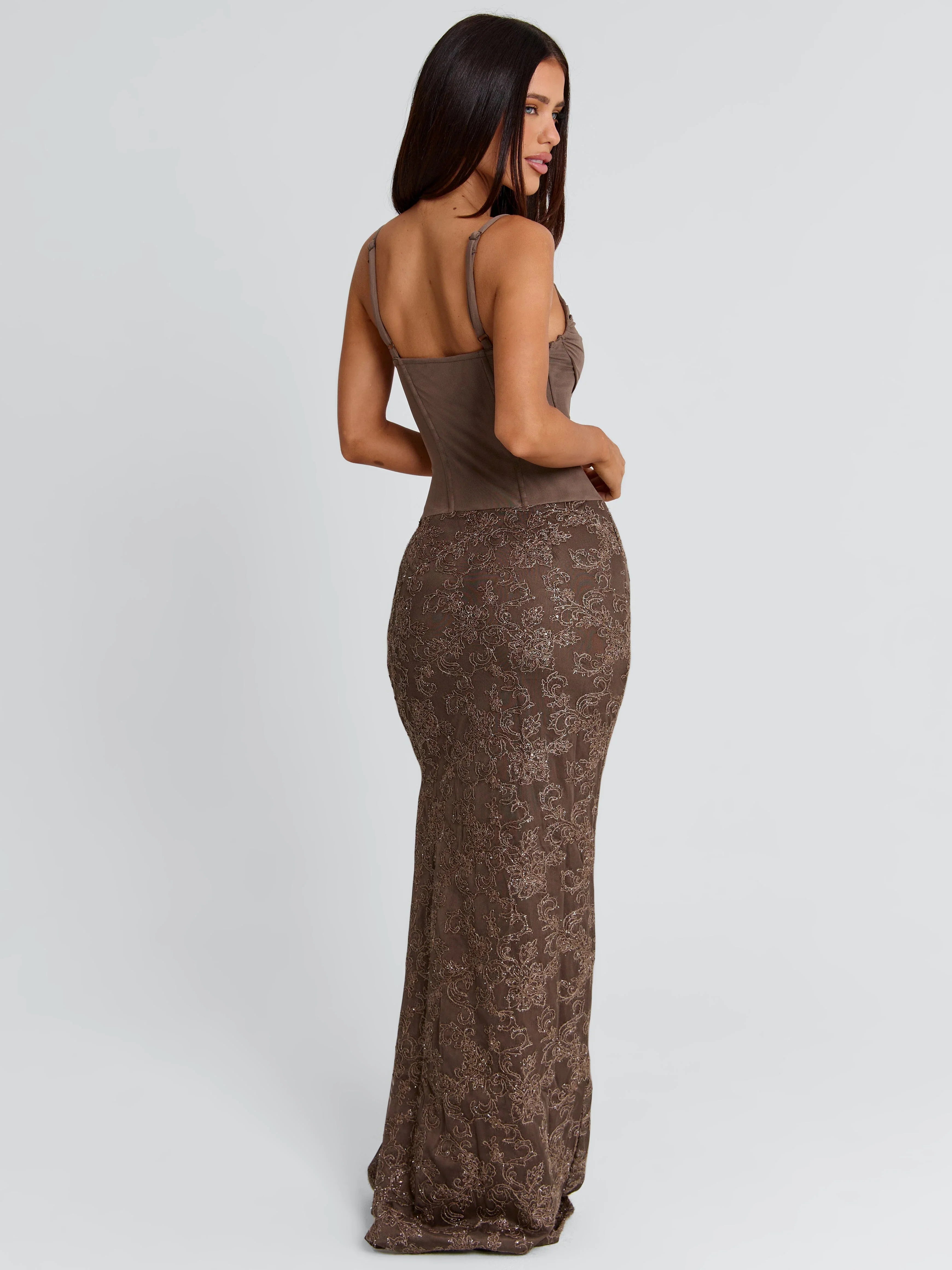 HADLAI MAXI DRESS BROWN