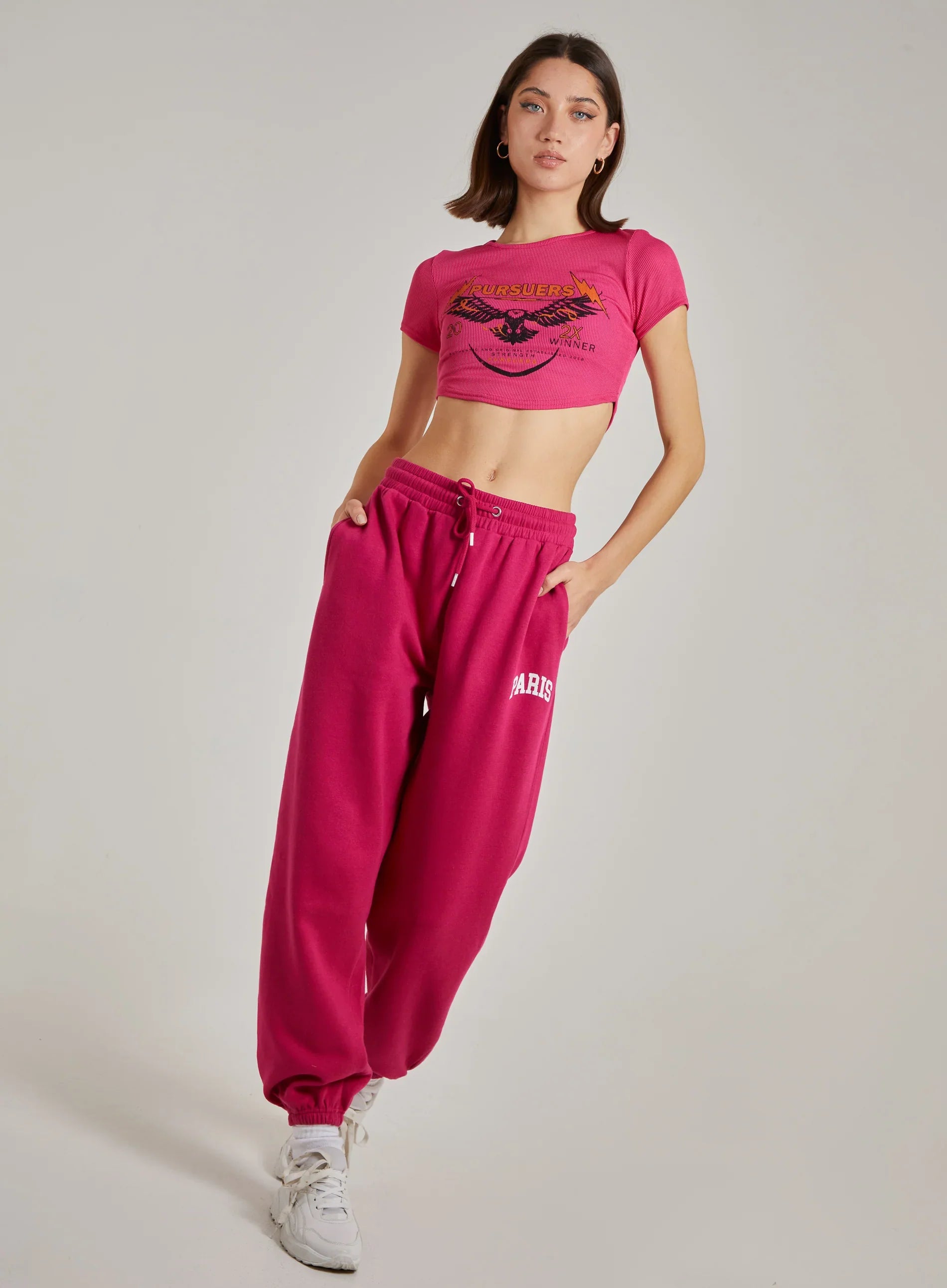 Cropped Ribbed Band Tee