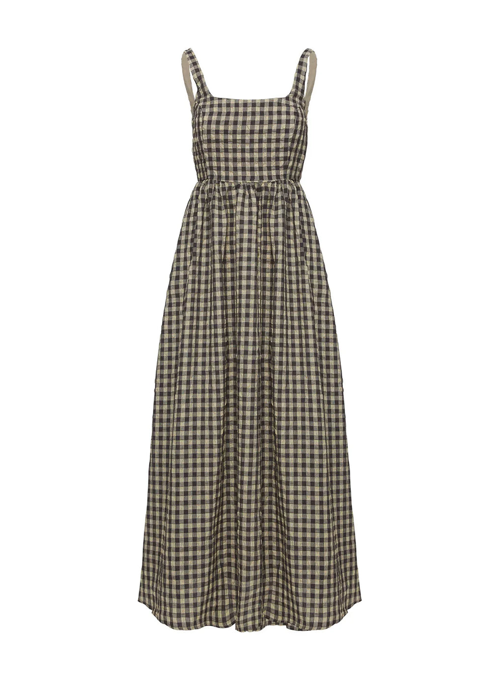Cartmel Check Maxi Dress Black / Cream