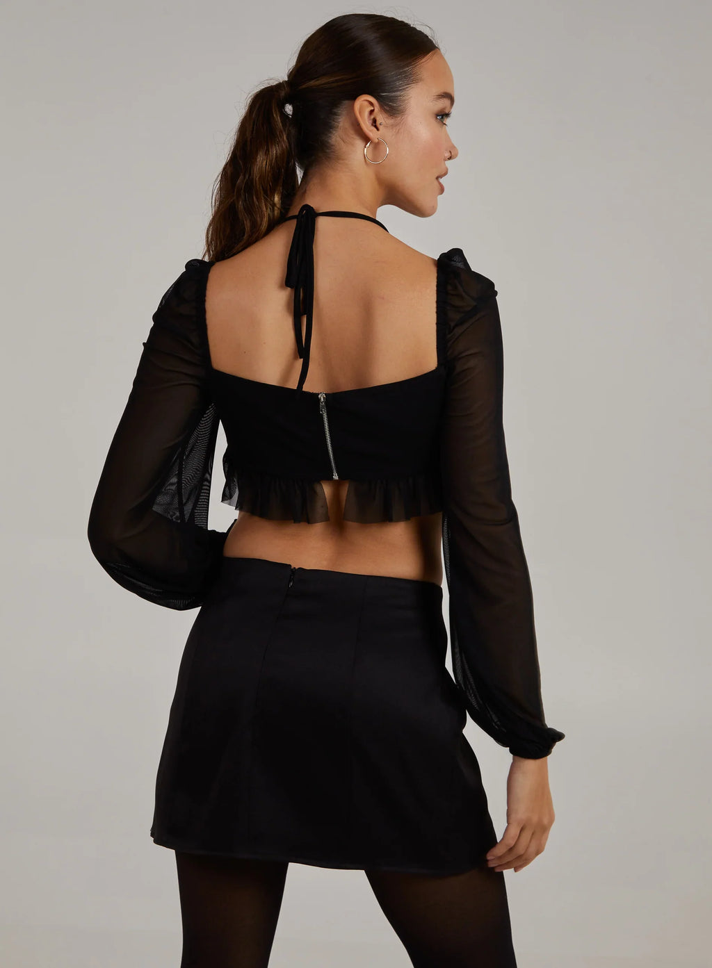 Tie Front Halter Neck Bralette