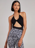 Sleeveless Slinky Cut Out Bodysuit