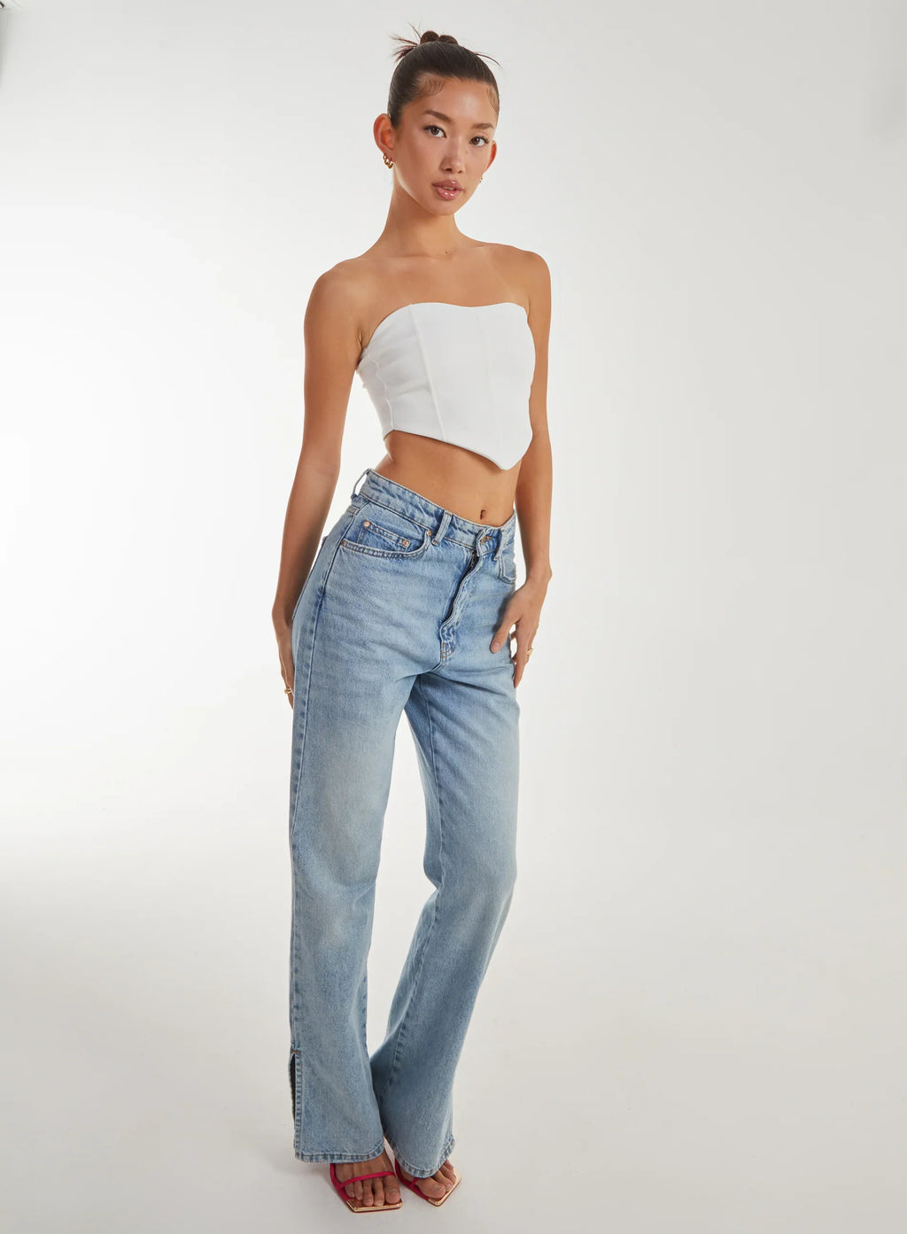 Seam Detail Corset Crop Top