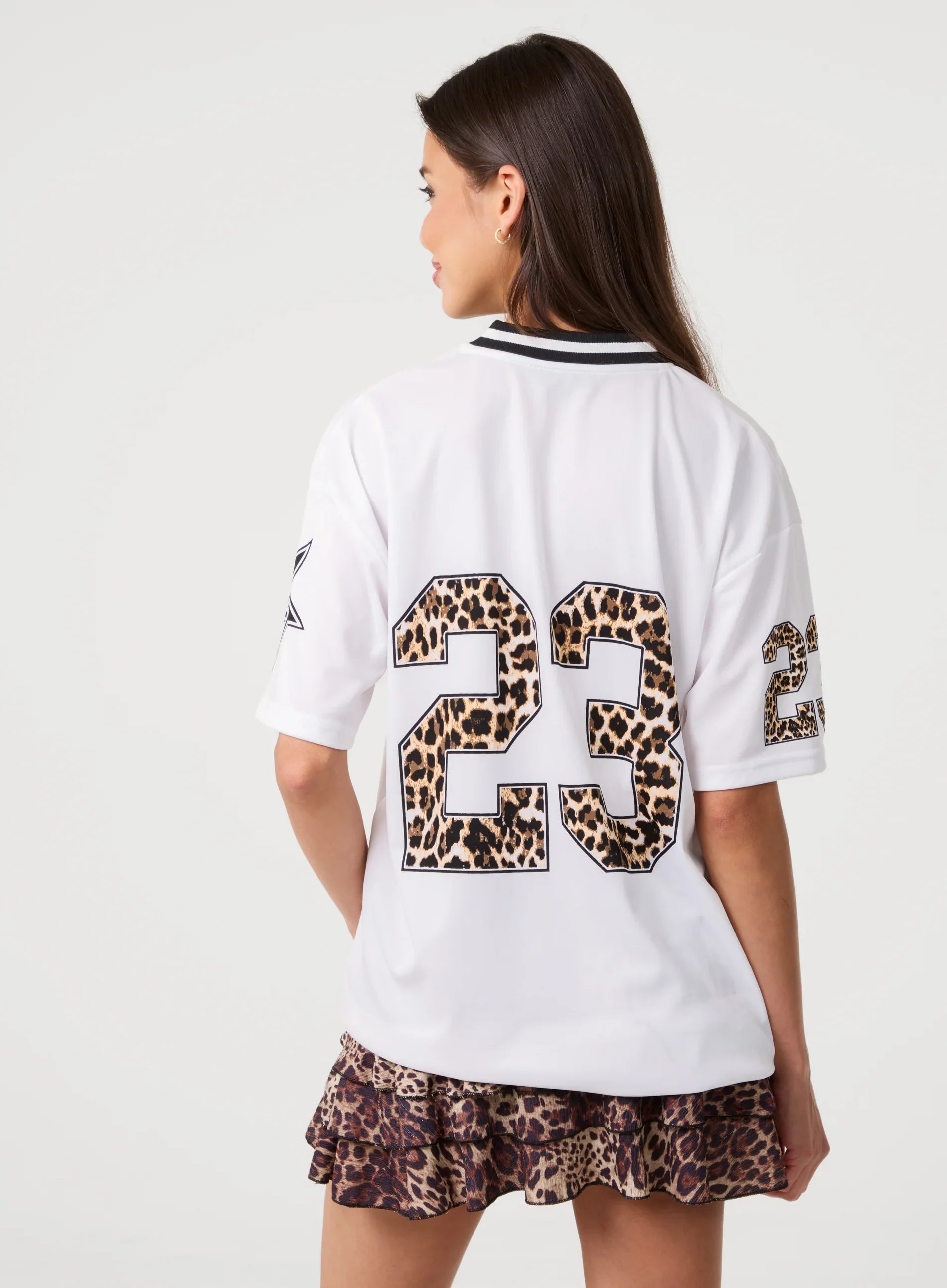 Leopard Detail Sports Jersey