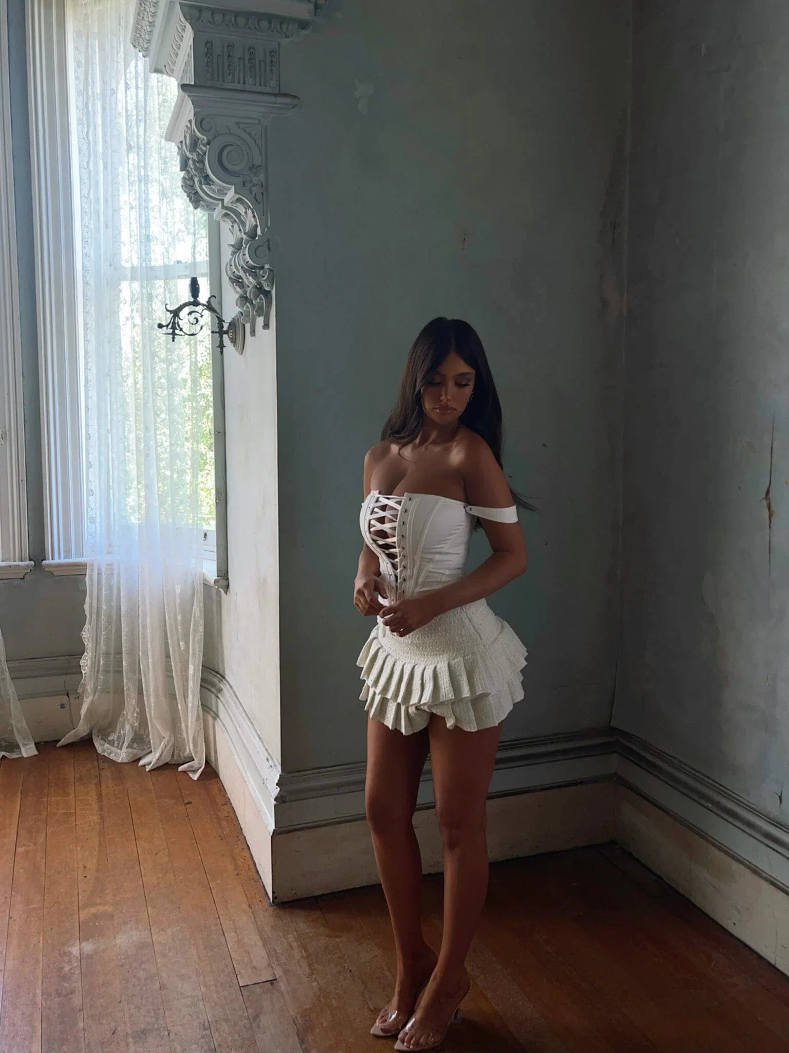 MIRELLE CORSET TOP WHITE
