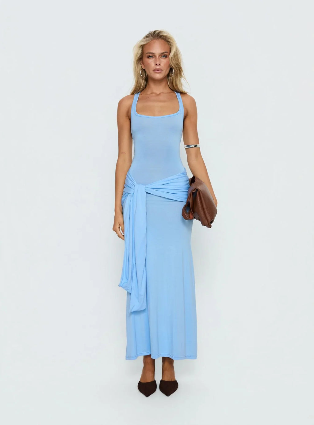 Madisa Racerback Maxi Dress Blue