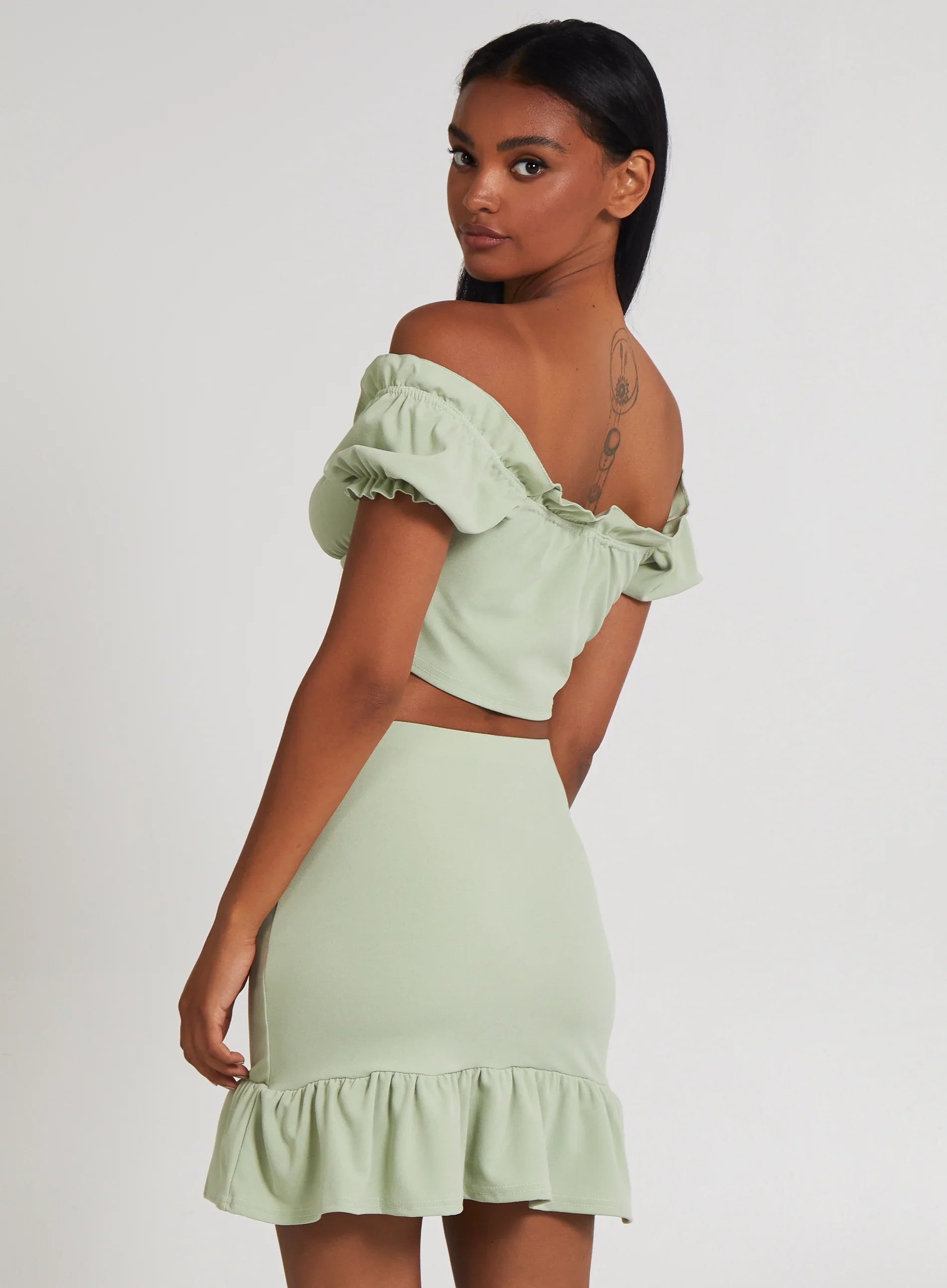 Frill Detail Milkmaid Top