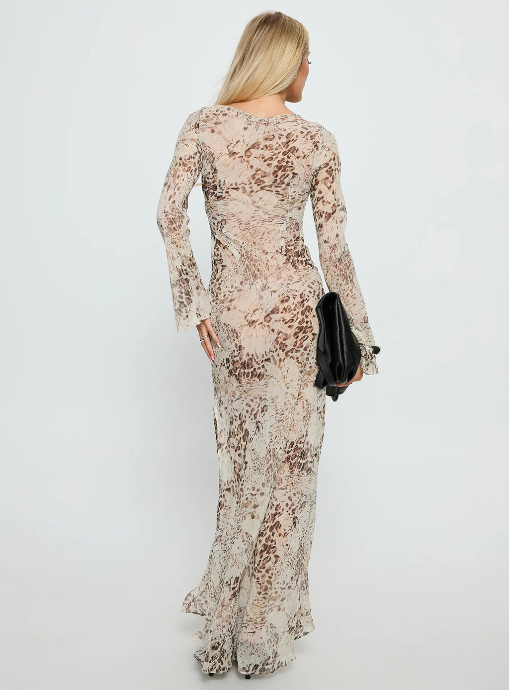 Switch Places Sheer Maxi Dress Animal