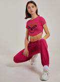 Cropped Ribbed Band Tee