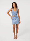 Diamante Denim Skirt
