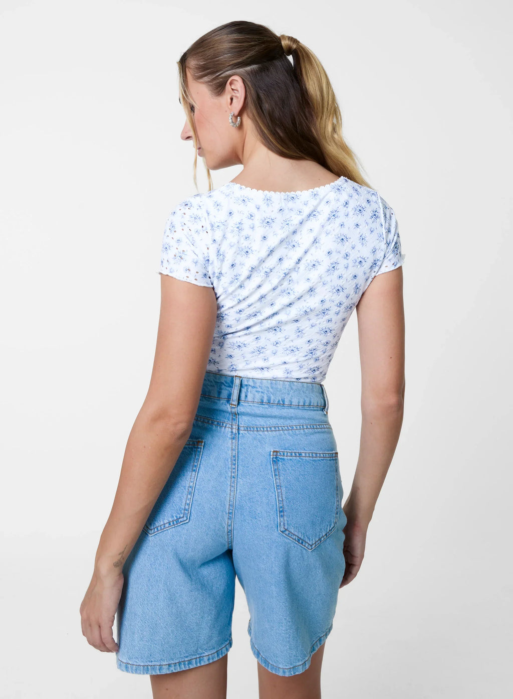 Broderie Ditsy Crop Top