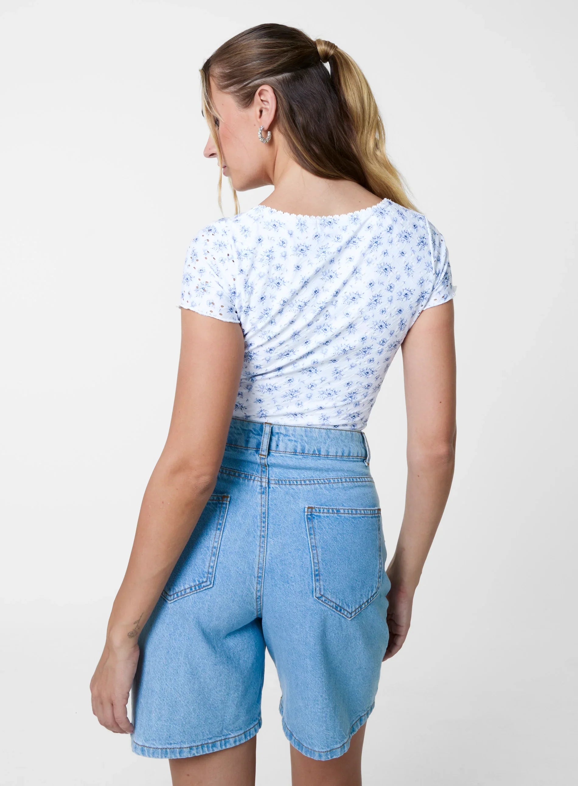 Broderie Ditsy Crop Top