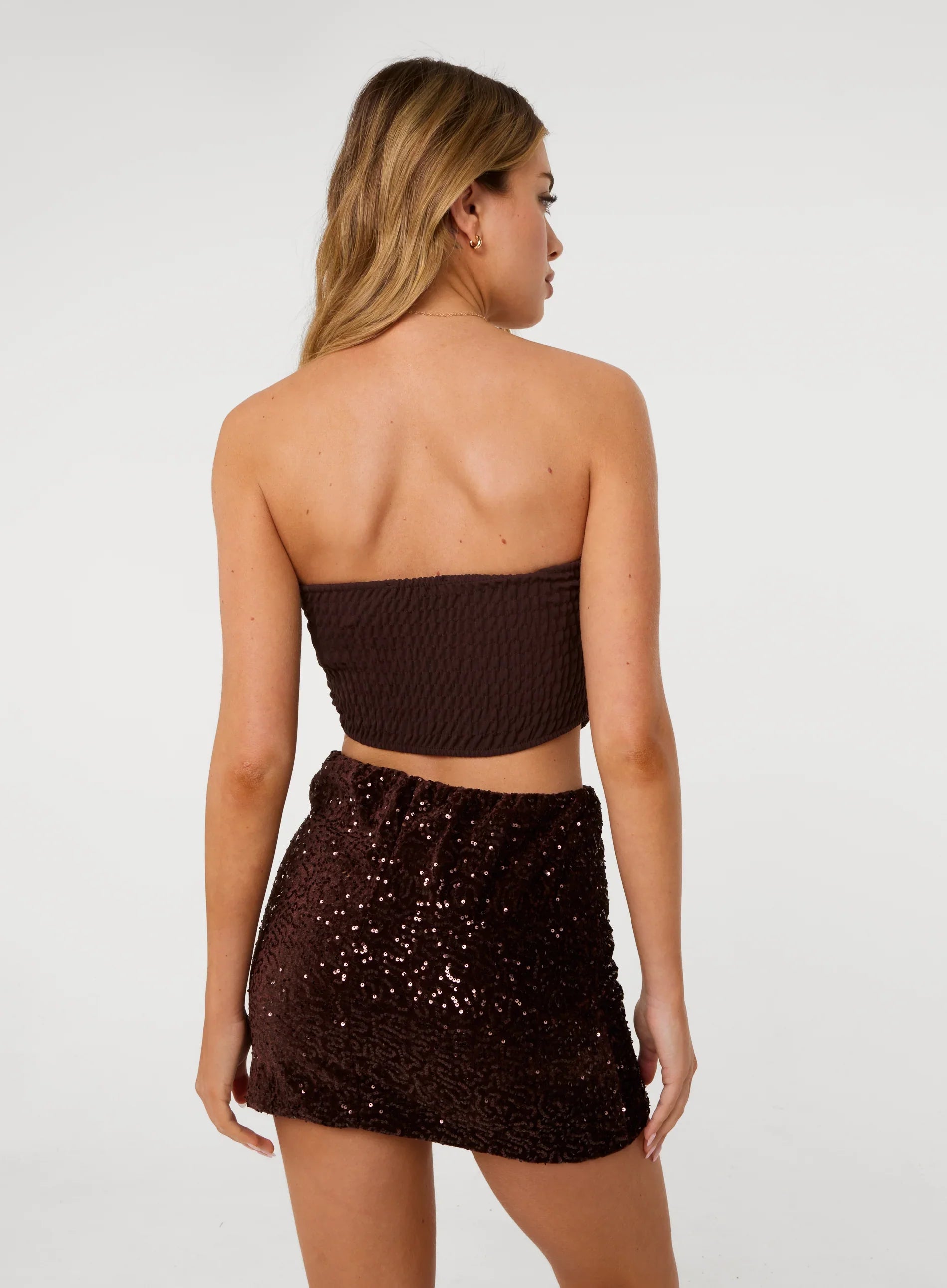 Velvet Sequin Bra Cup Bustier