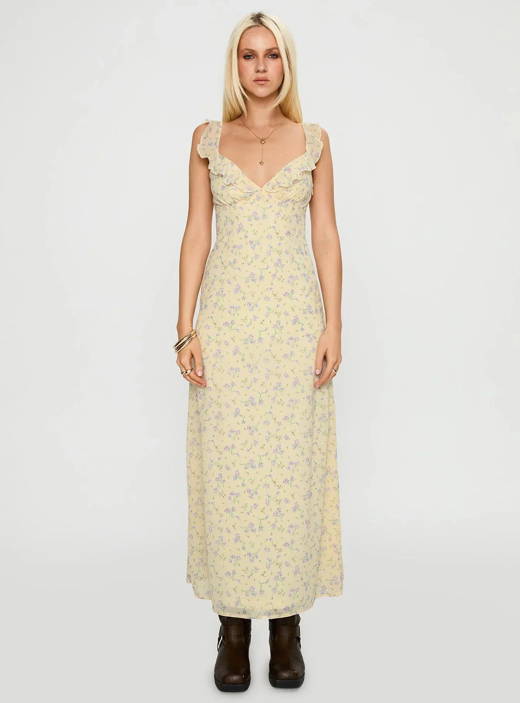 Jayne Frill Maxi Dress Multi