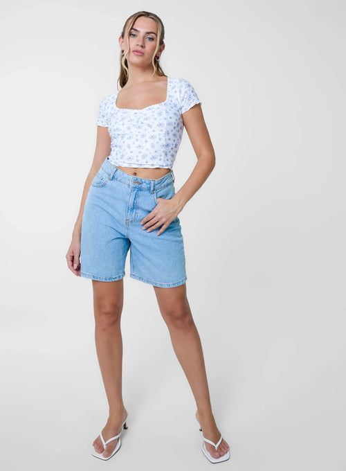 Broderie Ditsy Crop Top