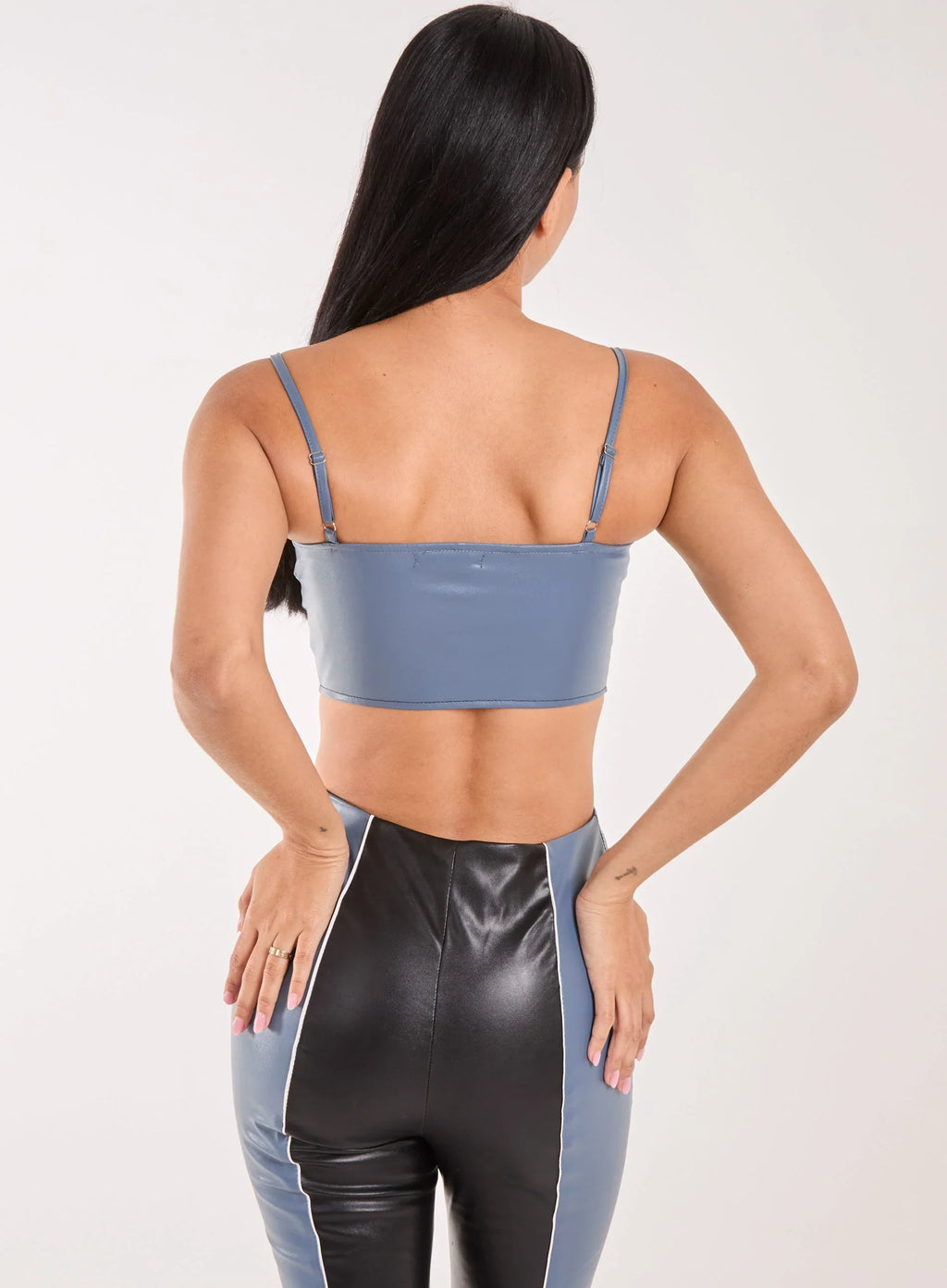 PU Zip Up Corset