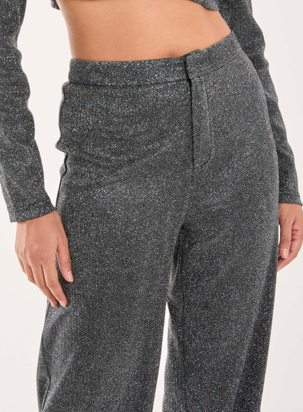 Glitter High Waisted Trousers