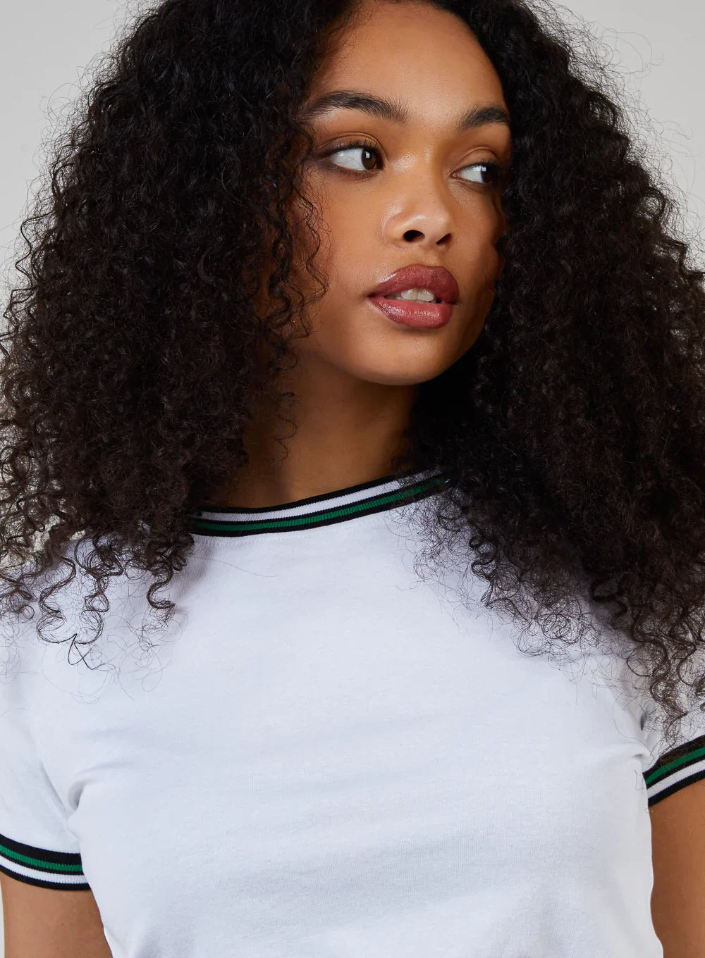 Sports Stripe Cropped T-Shirt